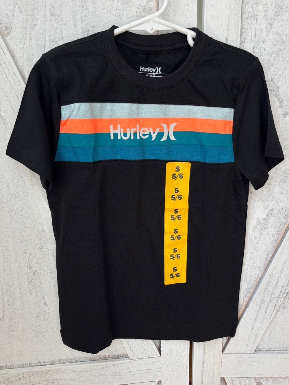 Hurley Short Sleeve Smooth Jersey Knit Graphic Print Tee Boys Size Small 5/6 NWT